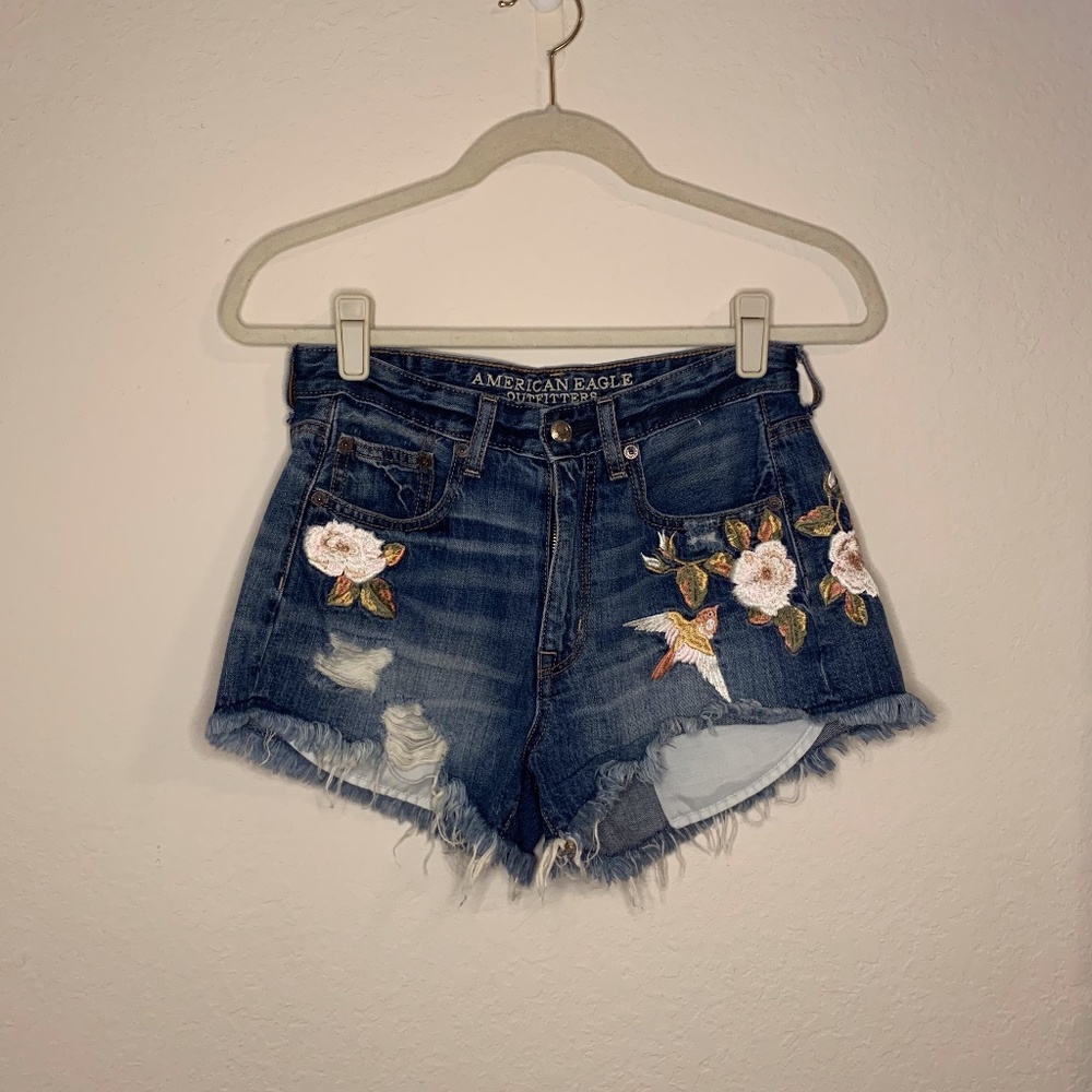 American Eagle Embroidered Shorts